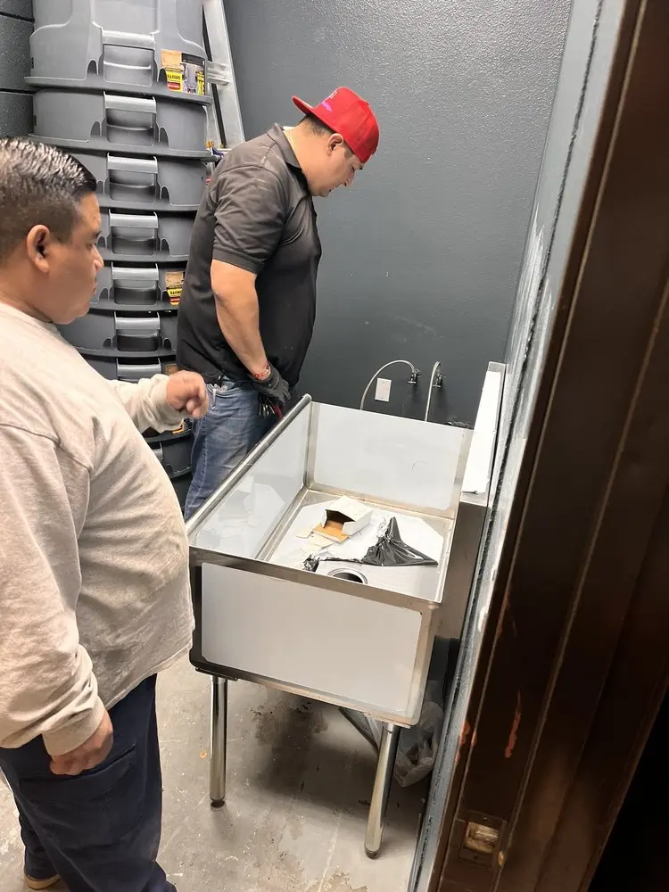 Commercial plumbing and sink installation in Maxim