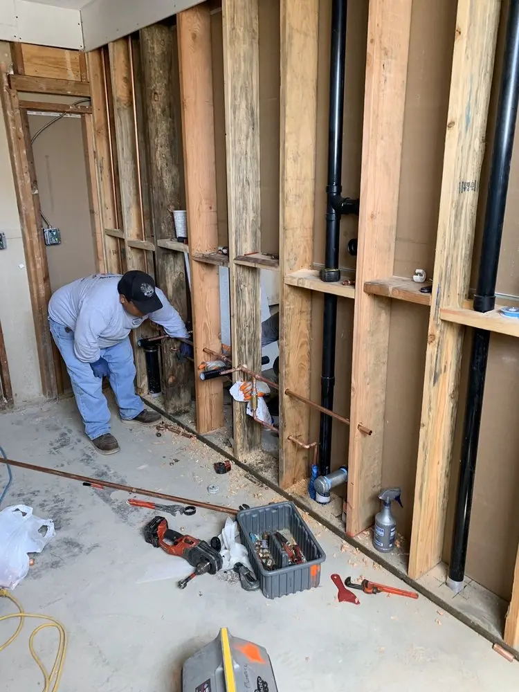 Commercial rough-in plumbing for Gas Line Repair in Maxim